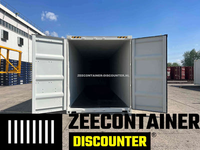 40ft High-Cube Zeecontainer – RAL 9010 Wit – Nieuw (CSC) - Zeecontainer Discounter