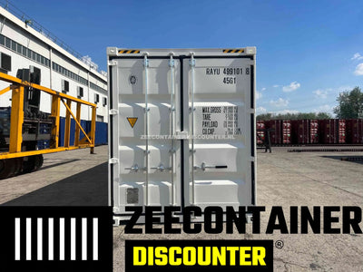 40ft High-Cube Zeecontainer – RAL 9010 Wit – Nieuw (CSC) - Zeecontainer Discounter