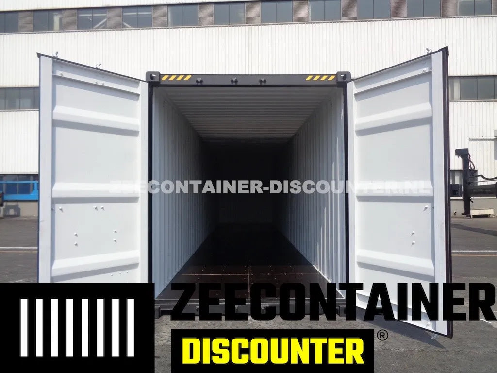 40ft High-Cube Zeecontainer – RAL 9005 Zwart – Nieuw (CSC) Zeecontainer Discounter