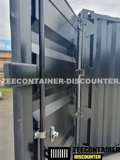4ft opslagcontainer 1530kg Draagvermogen – RAL 9005 Gitzwart – Nieuw - Zeecontainer Discounter