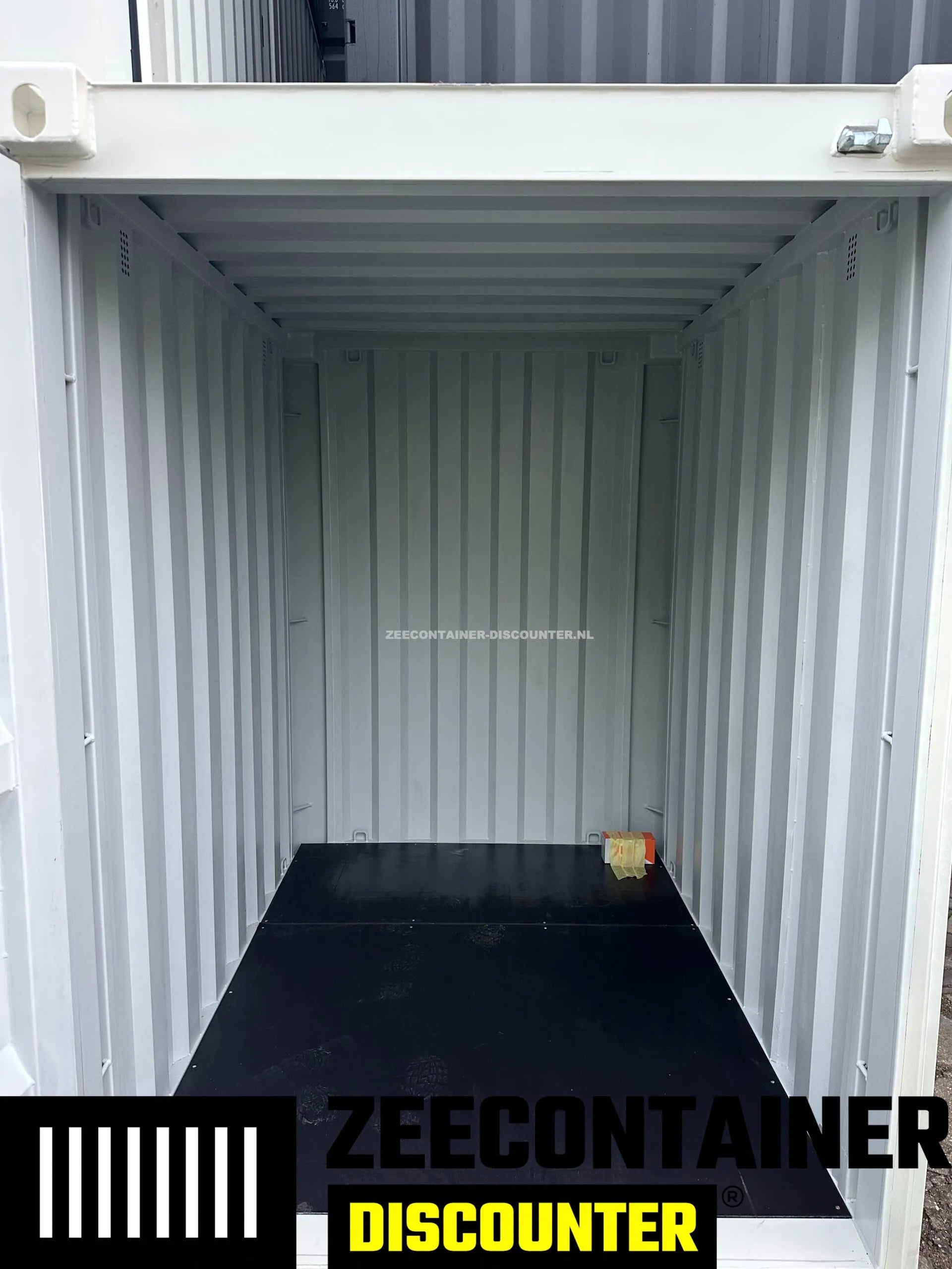 5ft opslagcontainer 1530kg Draagvermogen – RAL 9010 Zuiver wit – Nieuw - Zeecontainer Discounter