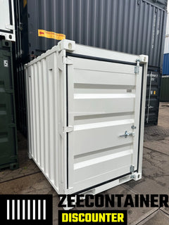 5ft opslagcontainer 1530kg Draagvermogen – RAL 9010 Zuiver wit – Nieuw - Zeecontainer Discounter