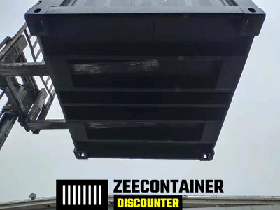 6ft Opslagcontainer in Cortenstaal – RAL 6007 Groen – Nieuw - Zeecontainer Discounter