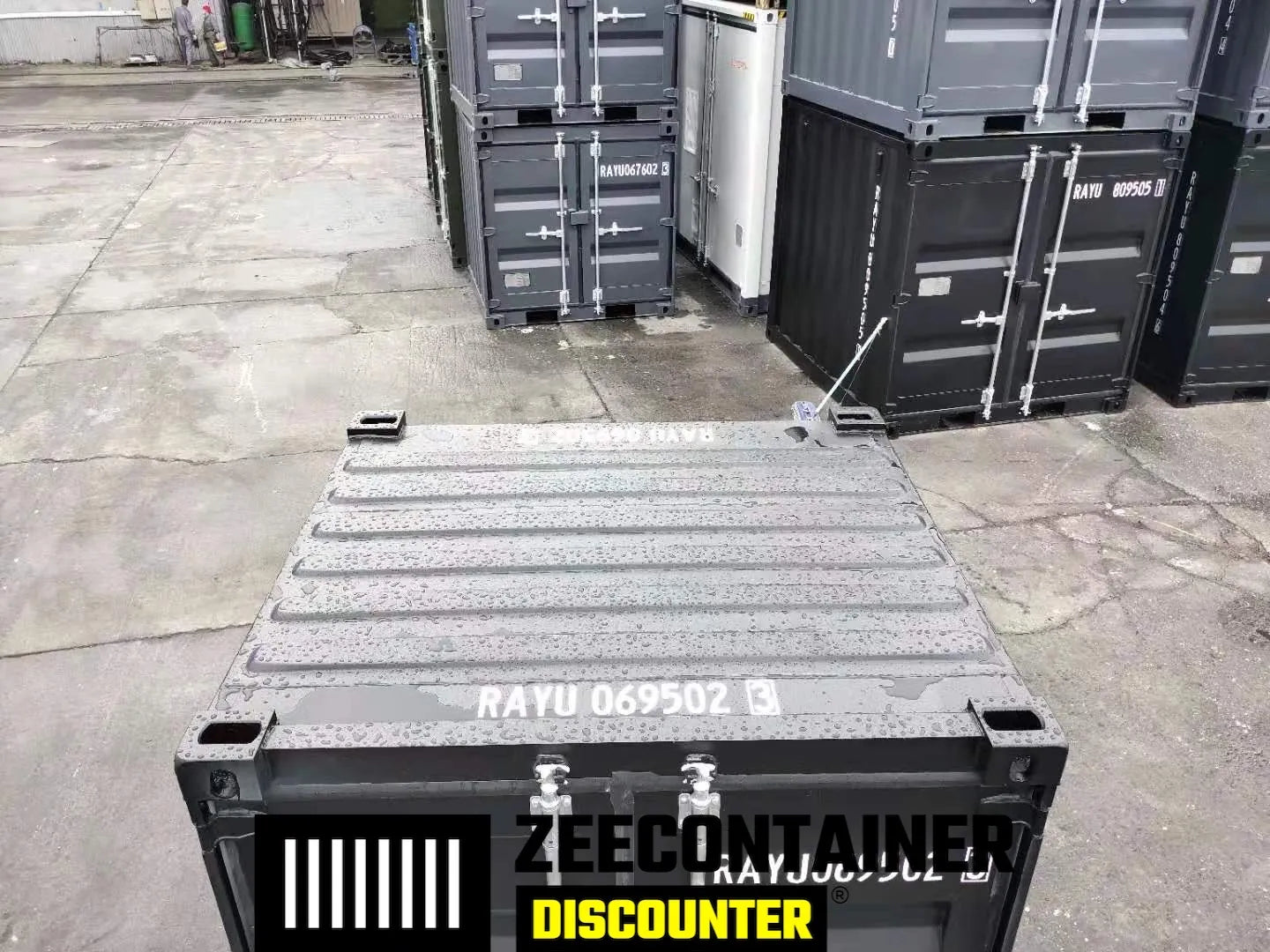 6ft Opslagcontainer in Cortenstaal – RAL 9005 Zwart – Nieuw - Zeecontainer Discounter