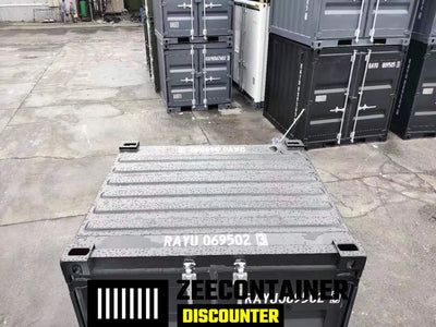 6ft Opslagcontainer in Cortenstaal – RAL 9005 Zwart – Nieuw - Zeecontainer Discounter