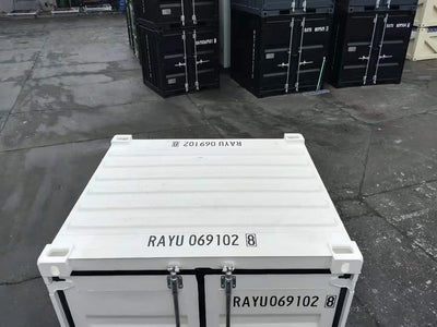 6ft Opslagcontainer in Cortenstaal – RAL 9010 Wit – Nieuw - Zeecontainer Discounter