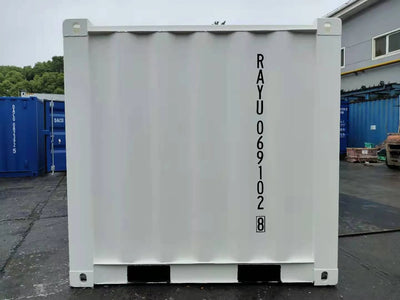 6ft Opslagcontainer in Cortenstaal – RAL 9010 Wit – Nieuw - Zeecontainer Discounter