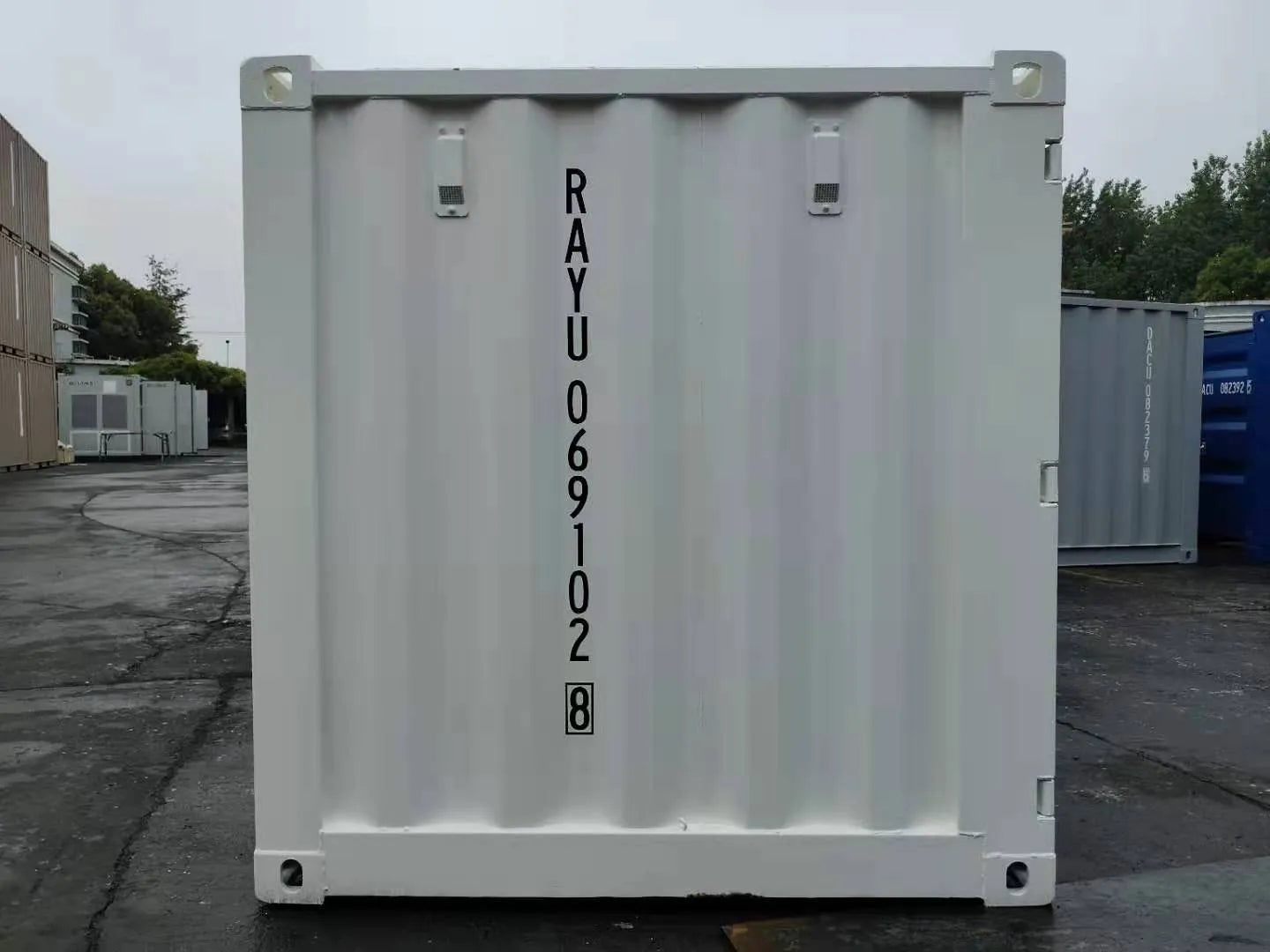 6ft Opslagcontainer in Cortenstaal – RAL 9010 Wit – Nieuw - Zeecontainer Discounter