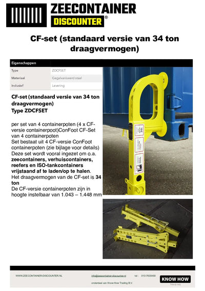 ConFoot CF Afzetpoten Set – Standaard containerpoten Confoot
