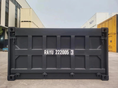 20ft Half-Hoge Open Top Zeecontainer Nieuw – RAL 7016 Antracietgrijs Zeecontainer Discounter