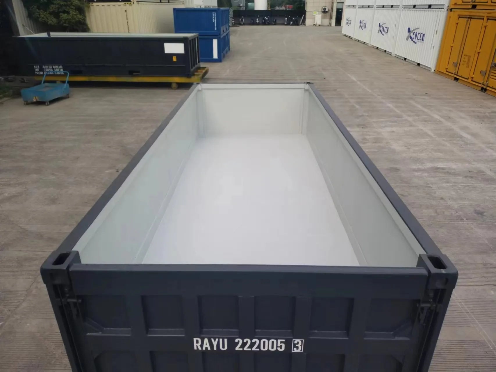 20ft Half-Hoge Open Top Zeecontainer Nieuw – RAL 7016 Antracietgrijs Zeecontainer Discounter