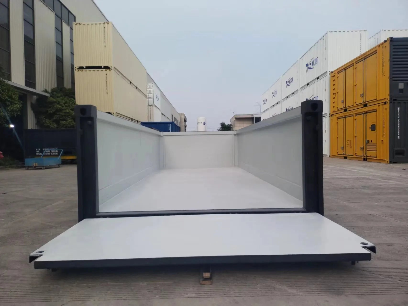 20ft Half-Hoge Open Top Zeecontainer Nieuw – RAL 7016 Antracietgrijs Zeecontainer Discounter