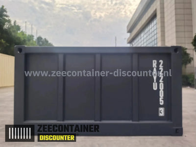 20ft Half-Hoge Open Top Zeecontainer Nieuw – RAL 7016 Antracietgrijs Zeecontainer Discounter