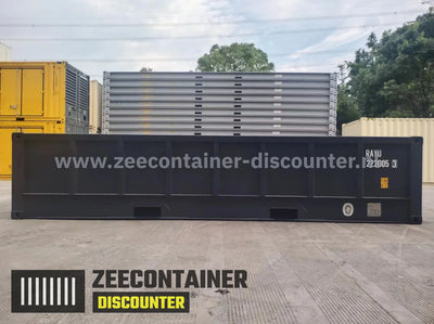 20ft Half-Hoge Open Top Zeecontainer Nieuw – RAL 7016 Antracietgrijs Zeecontainer Discounter