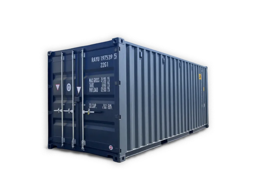 20ft Dubbeldeurs Zeecontainer – RAL 7016 Antracietgrijs – Nieuw (CSC)