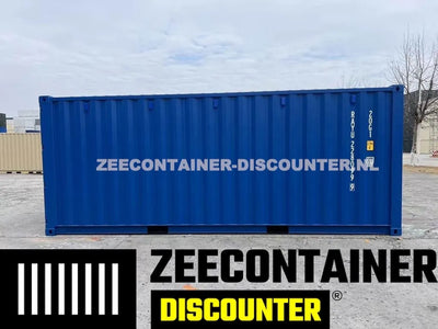 20ft Low-Cube Zeecontainer – RAL 5010 Blauw – Nieuw (CSC) Zeecontainer Discounter