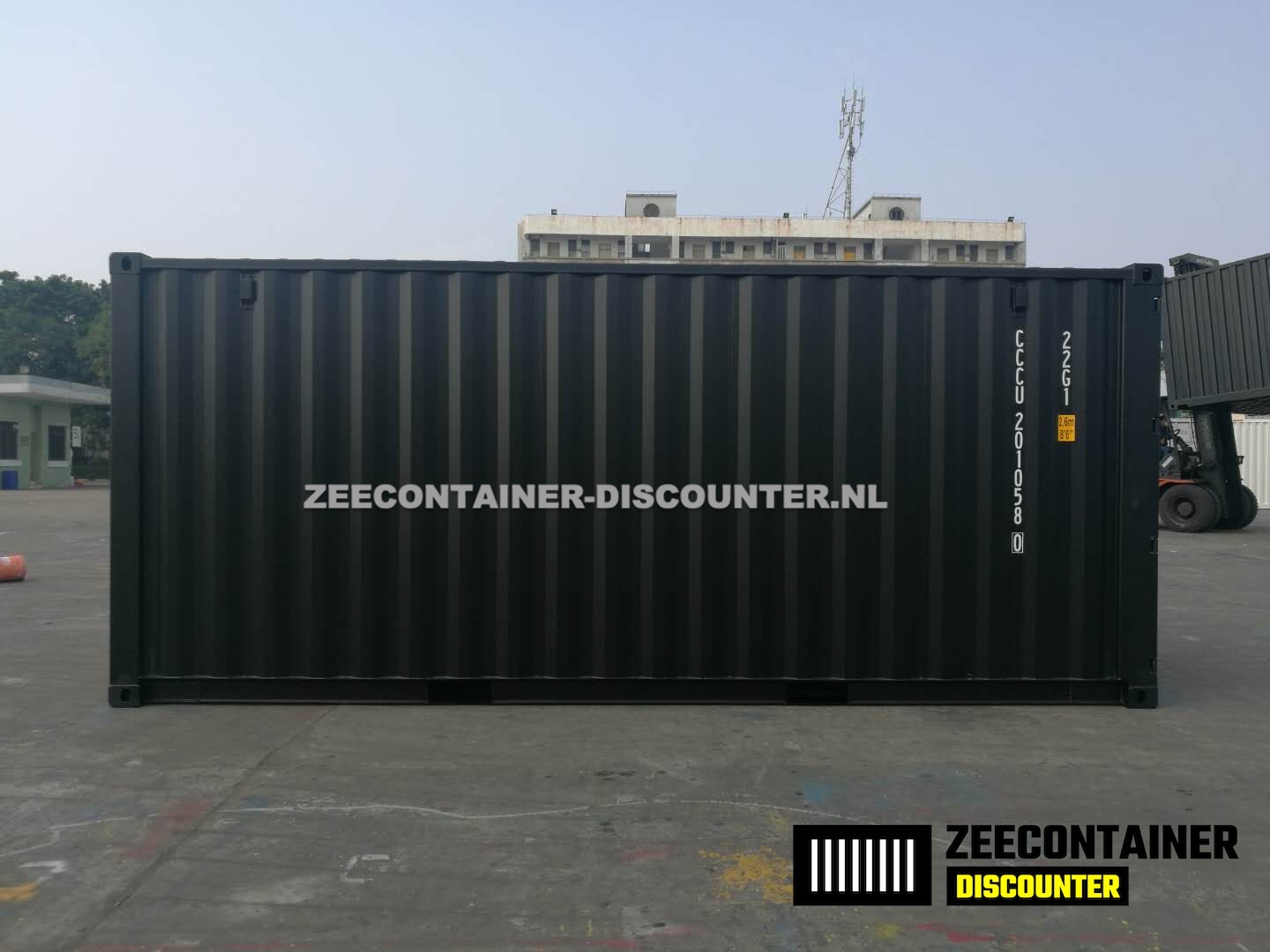 20ft zwart nieuw - zeecontainer-discounter.nl