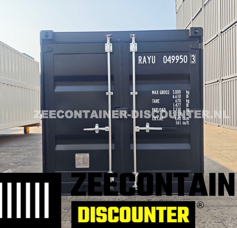 4ft opslagcontainer Corten Staal nieuw zwart