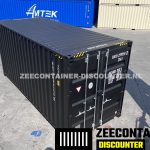 nieuwe 20ft high-cube zeecontainer zwart zeecontainer-discounter nl