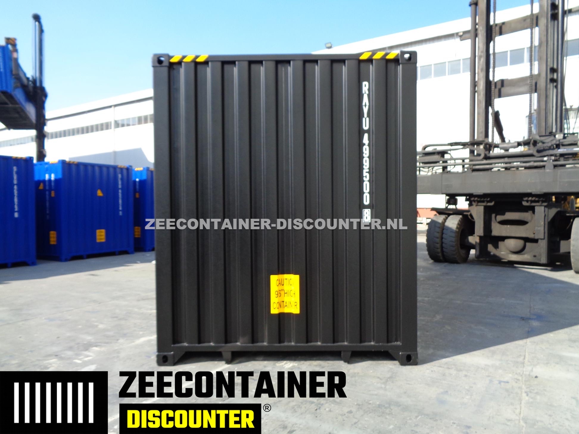 40ft highcube zeecontainer zwart RAL9005 nieuw zeecontainerdiscounter.nl 40ft highcube zeecontainer zwart RAL9005 nieuw zeecontainerdiscounter.nl