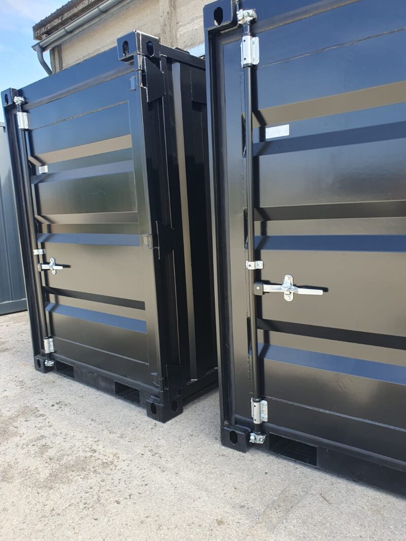 5ft opslagcontainer nieuw zwart - Afbeelding 4