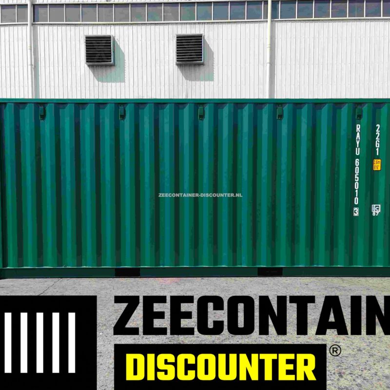 20ft zeecontainer mosgroen nieuw