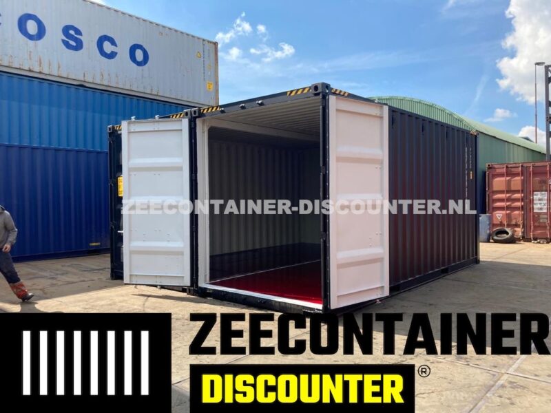 modificatie dubbele 20ft zeecontainer garagebox zaagloods - Afbeelding 3